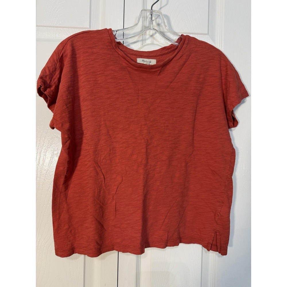 Madewell Women's Solid Tshirt Orange Size Small